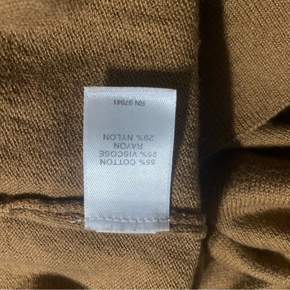 J Jill Brown Tan Soft Cowl Neck Knit Tunic Top - Picture 5 of 5